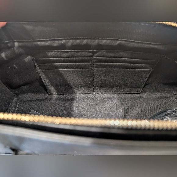 Trina Turk Colorblock Satchel with detachable shoulder strap, Black w/Black, NWT - Picture 5 of 9